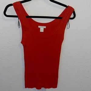 Knit Orange Fitted Cami